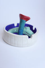 Alligator ashtray wolkje