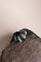 Blue an dgreen glass ring Laia Casademont