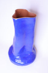 Blue geometric vase anna de