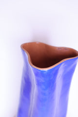 Blue geometric vase anna de