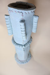 Margarida Lopes Pereira blue sponge sculptural vase