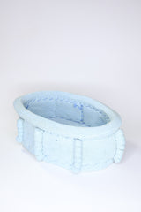 Light blue sponge sculpture vase