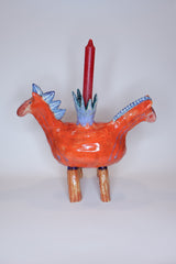 Horse heads candle holder red figure studio