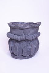 Sponge washed vase close up