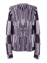 Mock Rib Jacket in Black and Grey with Front Buttons