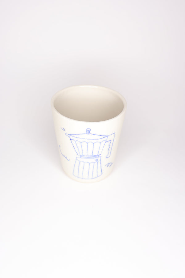 Blue illustrated cup Laure Claire