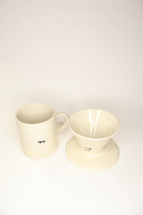 Ceramic coffee dripper mug set  soil