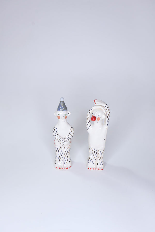 Wolkje clay clown figurines 