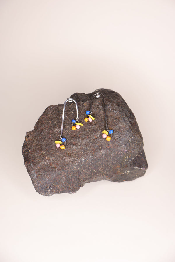 Color bead drop earrings Hello Eleonor