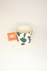 Cowprint mug orange and teal Te.pe