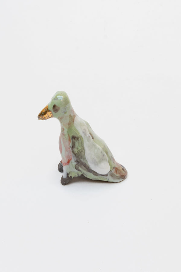 Green bird sculpture Felipa Almeida