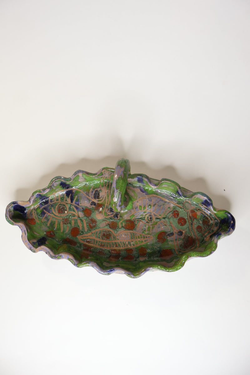 Green ceramic statement piece elizabeth prentis