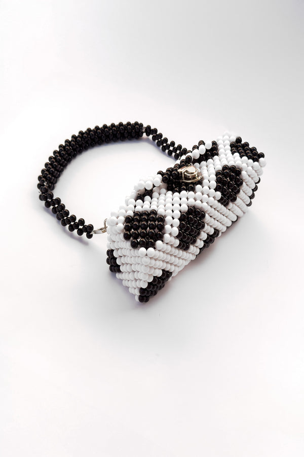 kintu_b&w_beaded_bag
