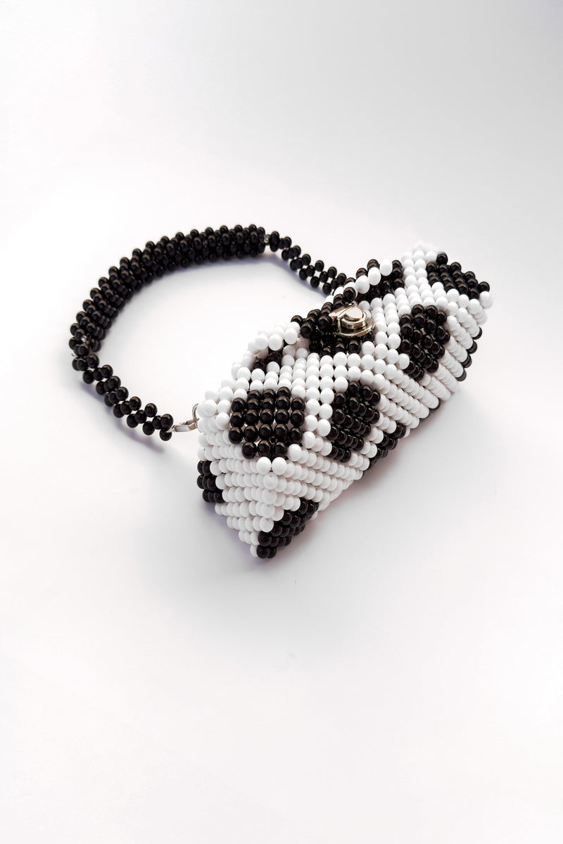 kintu_b&w_beaded_bag