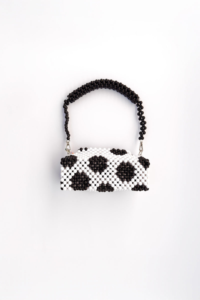 kintu_b&w_beaded_bag