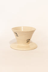 Ceramic cup with dog illustration