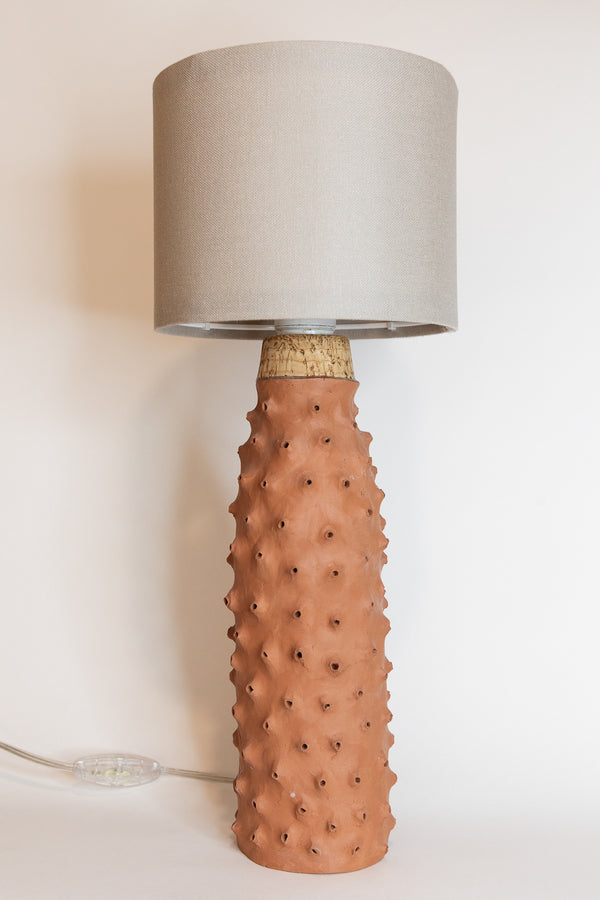 Terracotta coral lamp