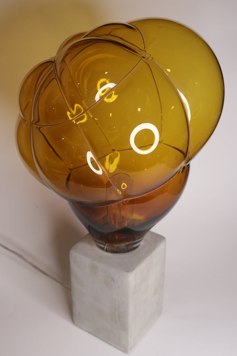 Orange glass bubble lamp off Eveliina Tahvanainen