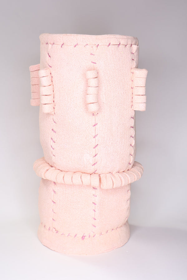 Pink sculpture sponge vase Margarida Lopes Pereira