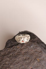 Silver flower zirconia ring laura crovetto