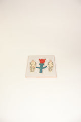 Tile with colorful characters wolkje
