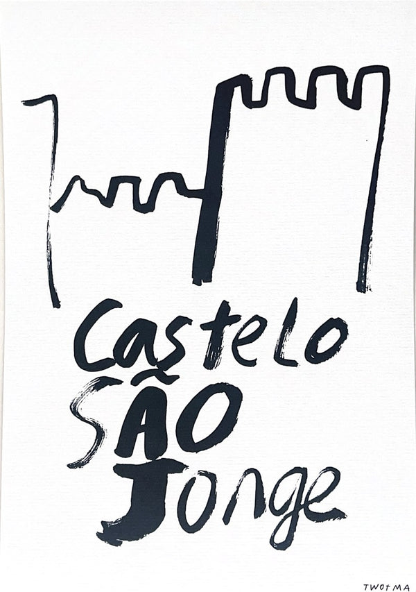 Twotma print castelo black and white