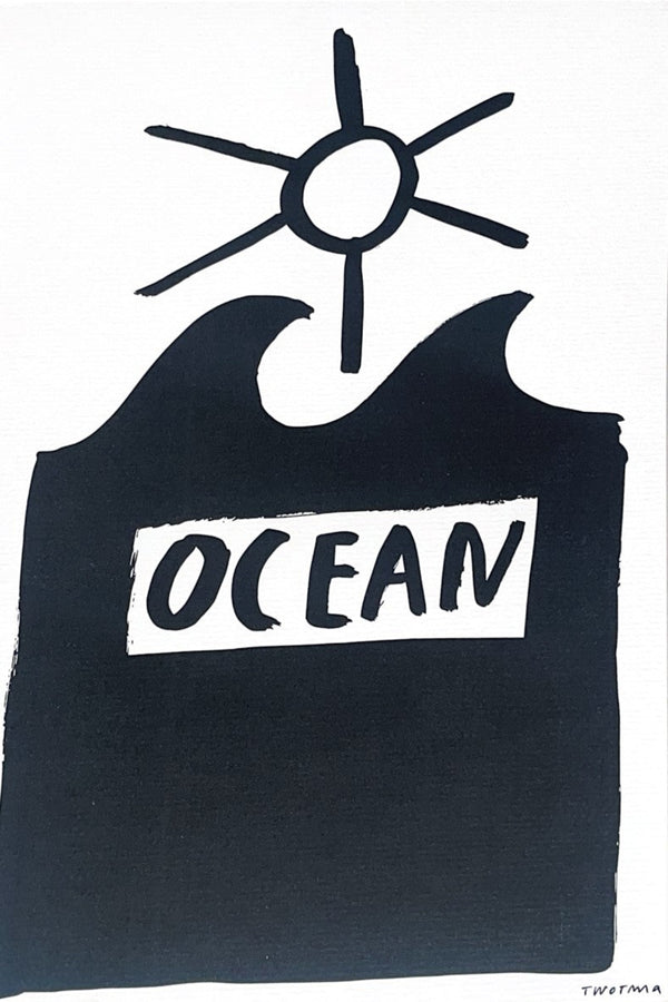 Twotma print ocean black and white