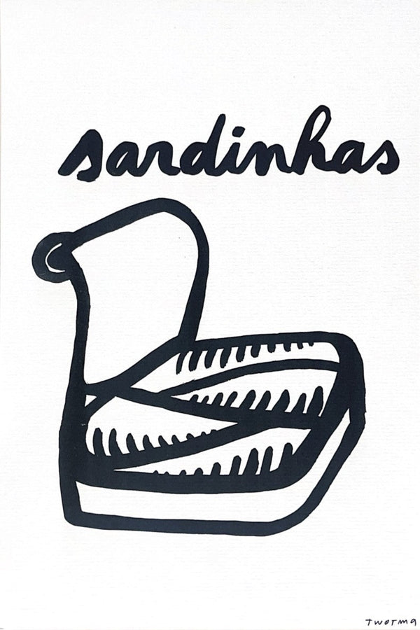 Twotma print sardines black and white