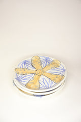 Yellow flower ceramic plate goiva