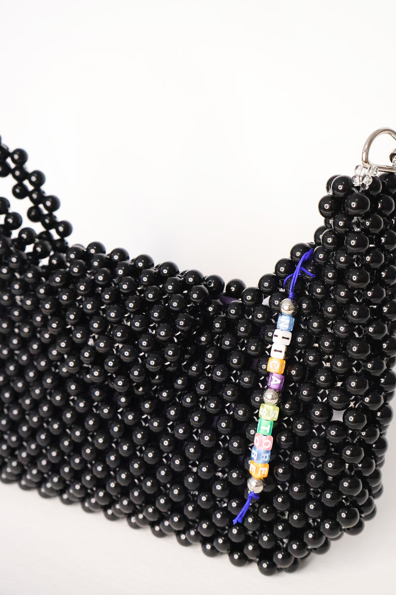 Black Beaded Purse