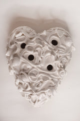 Heart & Flowers Ceramic Sculpture