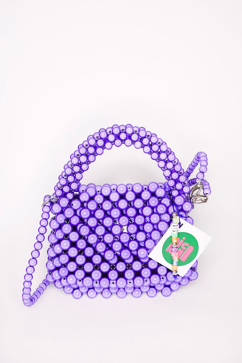 Iridescent Purple Beaded Bag