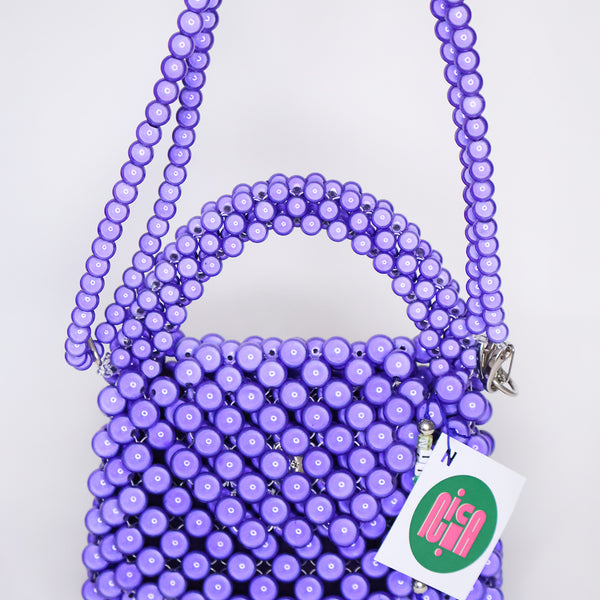 ★SCULPTOR★ Zen Wood Beads Bag Deep Purple SC24A506PU Zen Wood Beads Bag Raw – Sculptor