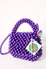 Iridescent Purple Beaded Bag