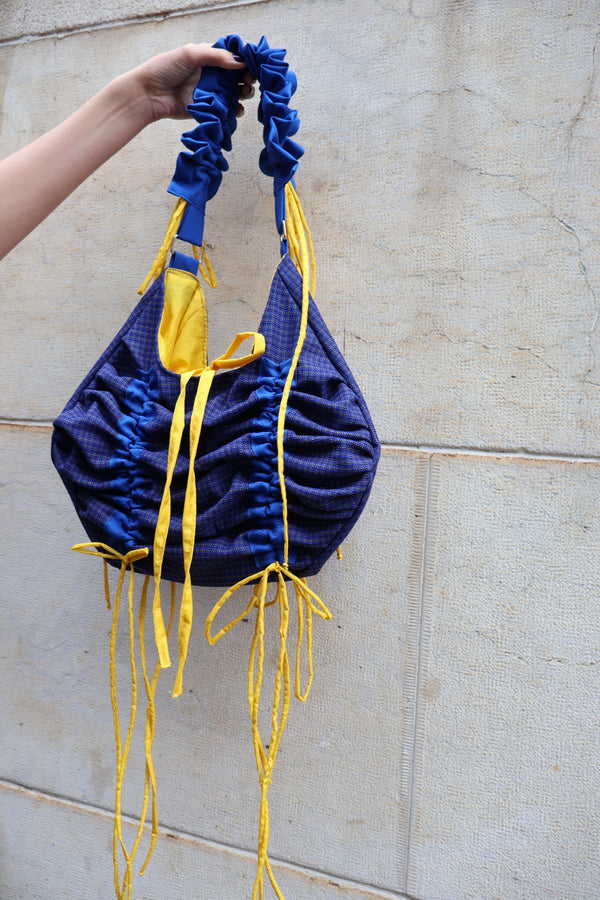 ruffle statement purse yellow aldente