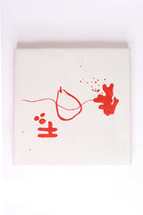 Ceramic Tiles with Red Illustrations