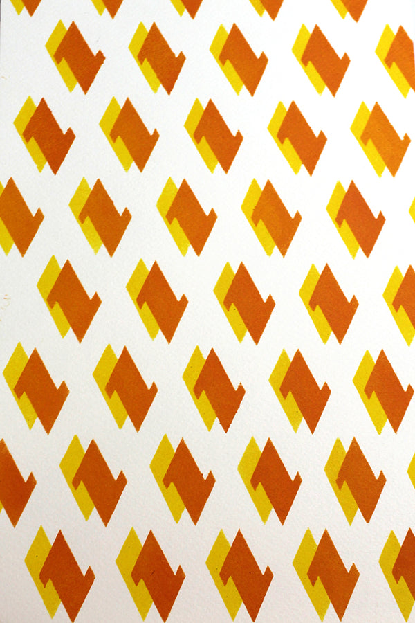 Pattern design in orange and yellow