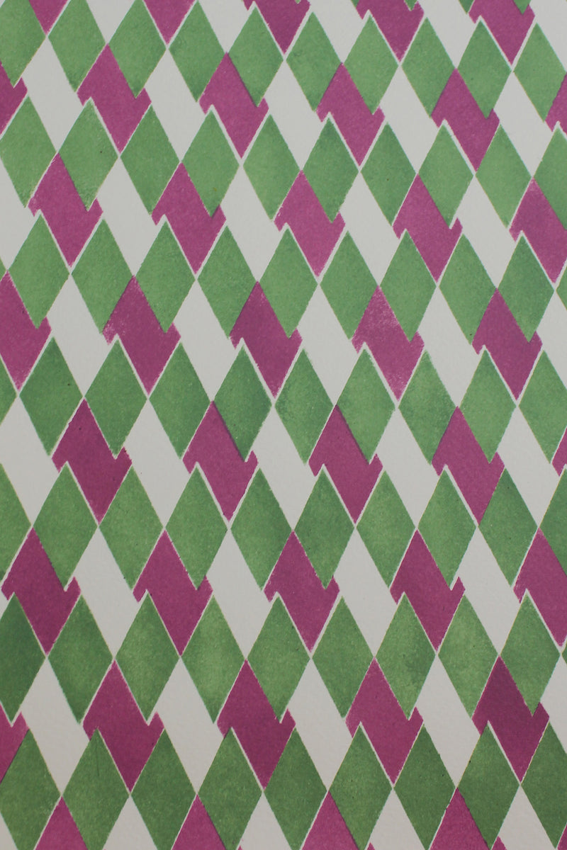 Pattern design in pink and olive green