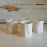 White Stripes ceramic cup