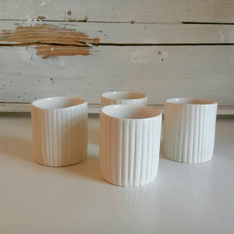 White Stripes ceramic cup